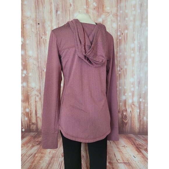 511 TACTICAL Burgundy Chevron Pullover Hoodie Sweater Outdoor Size M Thumb Hole - Picture 5 of 10